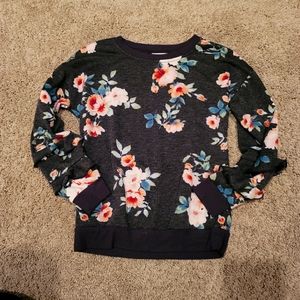 Girls Floral Sweatshirt